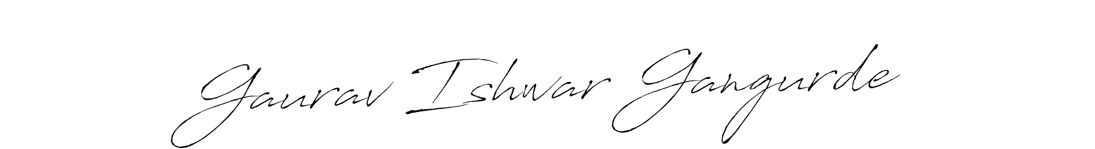 This is the best signature style for the Gaurav Ishwar Gangurde name. Also you like these signature font (Antro_Vectra). Mix name signature. Gaurav Ishwar Gangurde signature style 6 images and pictures png
