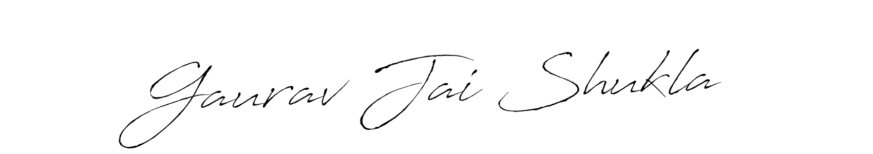 Create a beautiful signature design for name Gaurav Jai Shukla. With this signature (Antro_Vectra) fonts, you can make a handwritten signature for free. Gaurav Jai Shukla signature style 6 images and pictures png