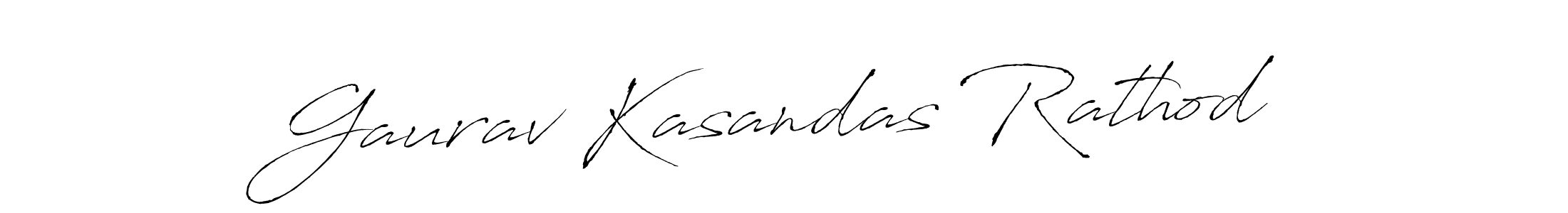 How to make Gaurav Kasandas Rathod name signature. Use Antro_Vectra style for creating short signs online. This is the latest handwritten sign. Gaurav Kasandas Rathod signature style 6 images and pictures png