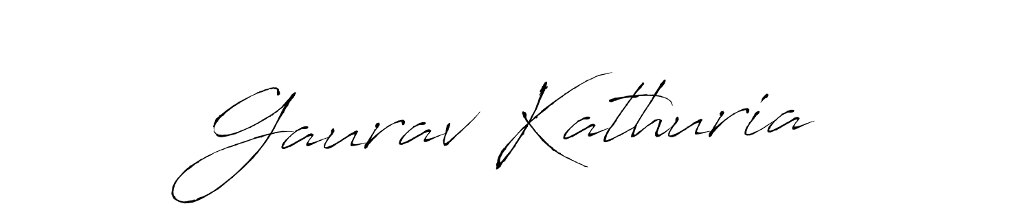 Create a beautiful signature design for name Gaurav Kathuria. With this signature (Antro_Vectra) fonts, you can make a handwritten signature for free. Gaurav Kathuria signature style 6 images and pictures png