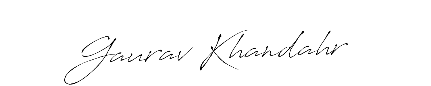 Also You can easily find your signature by using the search form. We will create Gaurav Khandahr name handwritten signature images for you free of cost using Antro_Vectra sign style. Gaurav Khandahr signature style 6 images and pictures png