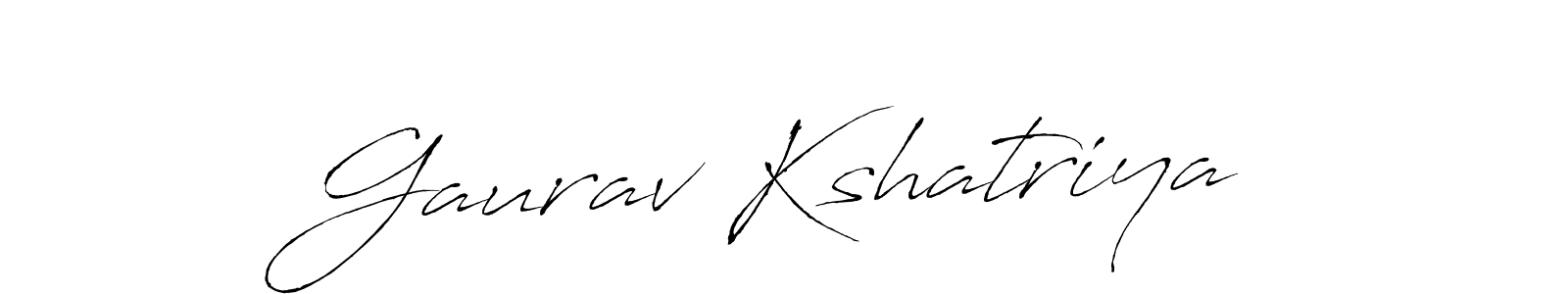 Design your own signature with our free online signature maker. With this signature software, you can create a handwritten (Antro_Vectra) signature for name Gaurav Kshatriya. Gaurav Kshatriya signature style 6 images and pictures png