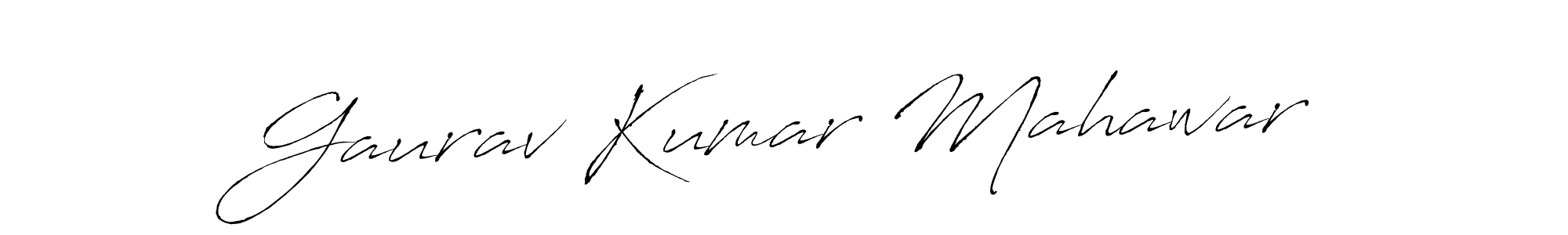 You should practise on your own different ways (Antro_Vectra) to write your name (Gaurav Kumar Mahawar) in signature. don't let someone else do it for you. Gaurav Kumar Mahawar signature style 6 images and pictures png