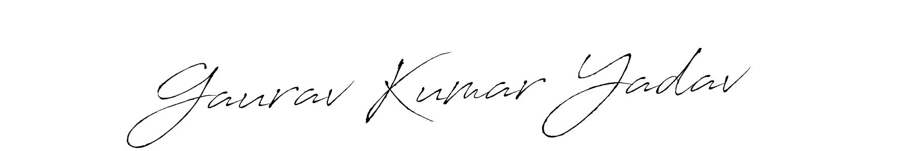 Create a beautiful signature design for name Gaurav Kumar Yadav. With this signature (Antro_Vectra) fonts, you can make a handwritten signature for free. Gaurav Kumar Yadav signature style 6 images and pictures png