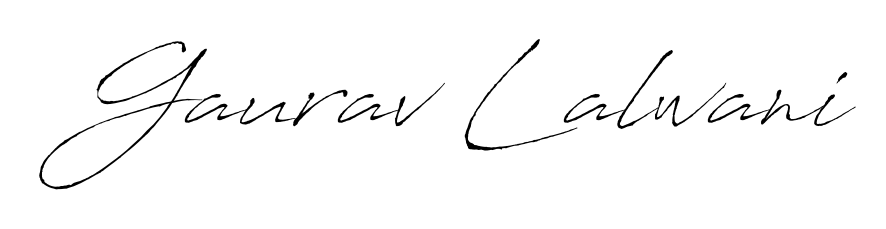 Design your own signature with our free online signature maker. With this signature software, you can create a handwritten (Antro_Vectra) signature for name Gaurav Lalwani. Gaurav Lalwani signature style 6 images and pictures png