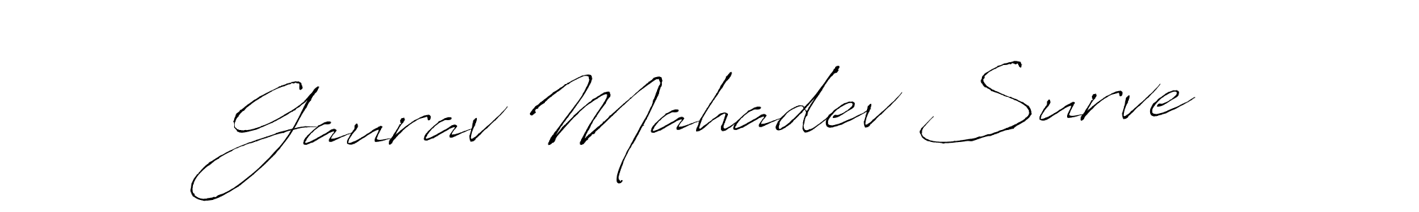 It looks lik you need a new signature style for name Gaurav Mahadev Surve. Design unique handwritten (Antro_Vectra) signature with our free signature maker in just a few clicks. Gaurav Mahadev Surve signature style 6 images and pictures png