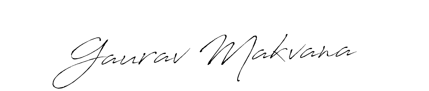 Make a beautiful signature design for name Gaurav Makvana. With this signature (Antro_Vectra) style, you can create a handwritten signature for free. Gaurav Makvana signature style 6 images and pictures png