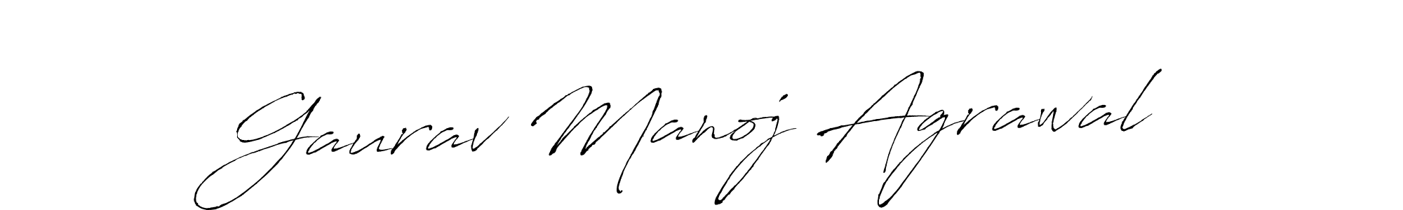 Make a beautiful signature design for name Gaurav Manoj Agrawal. With this signature (Antro_Vectra) style, you can create a handwritten signature for free. Gaurav Manoj Agrawal signature style 6 images and pictures png