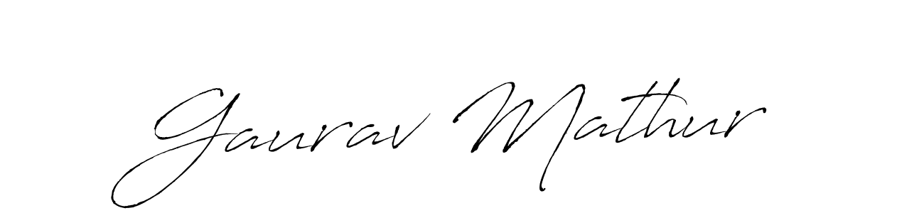 Create a beautiful signature design for name Gaurav Mathur. With this signature (Antro_Vectra) fonts, you can make a handwritten signature for free. Gaurav Mathur signature style 6 images and pictures png