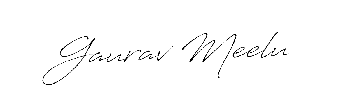 Also we have Gaurav Meelu name is the best signature style. Create professional handwritten signature collection using Antro_Vectra autograph style. Gaurav Meelu signature style 6 images and pictures png