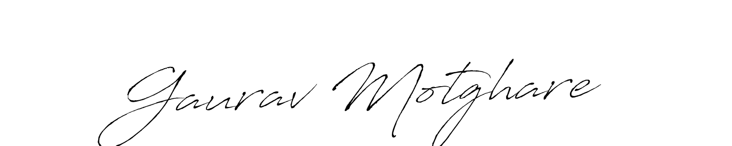 Design your own signature with our free online signature maker. With this signature software, you can create a handwritten (Antro_Vectra) signature for name Gaurav Motghare. Gaurav Motghare signature style 6 images and pictures png