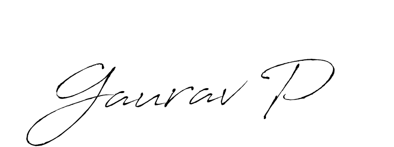 Make a beautiful signature design for name Gaurav P. With this signature (Antro_Vectra) style, you can create a handwritten signature for free. Gaurav P signature style 6 images and pictures png