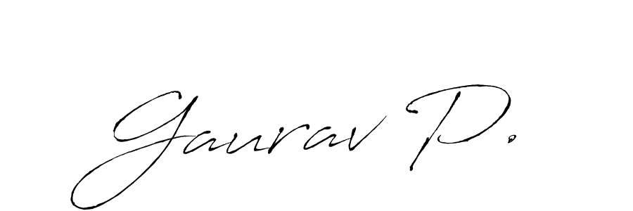 Design your own signature with our free online signature maker. With this signature software, you can create a handwritten (Antro_Vectra) signature for name Gaurav P.. Gaurav P. signature style 6 images and pictures png