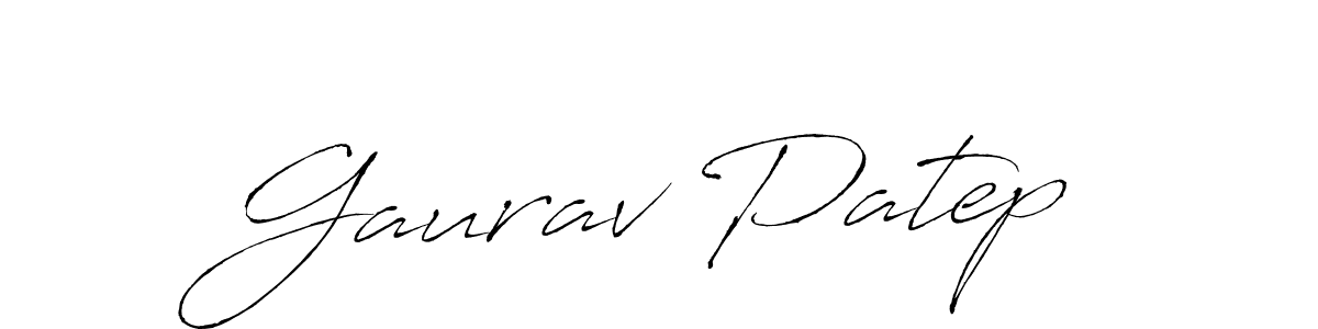 It looks lik you need a new signature style for name Gaurav Patep. Design unique handwritten (Antro_Vectra) signature with our free signature maker in just a few clicks. Gaurav Patep signature style 6 images and pictures png