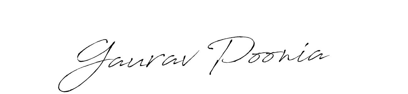 Gaurav Poonia stylish signature style. Best Handwritten Sign (Antro_Vectra) for my name. Handwritten Signature Collection Ideas for my name Gaurav Poonia. Gaurav Poonia signature style 6 images and pictures png
