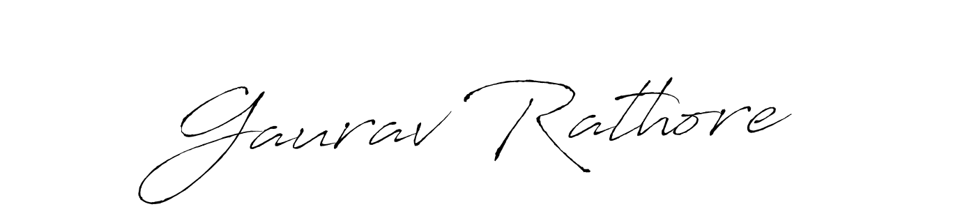 Design your own signature with our free online signature maker. With this signature software, you can create a handwritten (Antro_Vectra) signature for name Gaurav Rathore. Gaurav Rathore signature style 6 images and pictures png