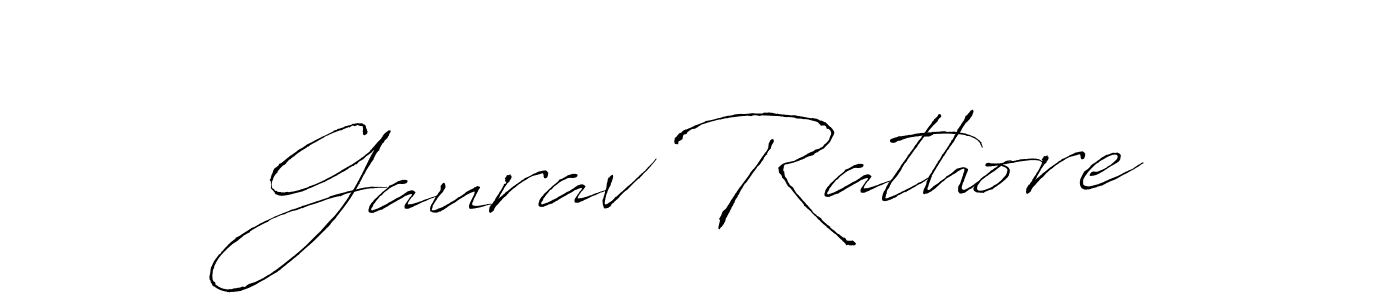 Design your own signature with our free online signature maker. With this signature software, you can create a handwritten (Antro_Vectra) signature for name Gaurav Rathore. Gaurav Rathore signature style 6 images and pictures png