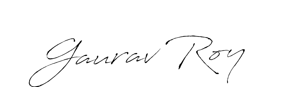How to make Gaurav Roy name signature. Use Antro_Vectra style for creating short signs online. This is the latest handwritten sign. Gaurav Roy signature style 6 images and pictures png