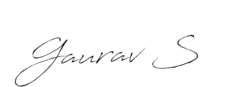 How to make Gaurav S name signature. Use Antro_Vectra style for creating short signs online. This is the latest handwritten sign. Gaurav S signature style 6 images and pictures png