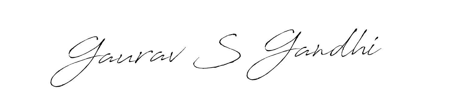 Design your own signature with our free online signature maker. With this signature software, you can create a handwritten (Antro_Vectra) signature for name Gaurav S Gandhi. Gaurav S Gandhi signature style 6 images and pictures png