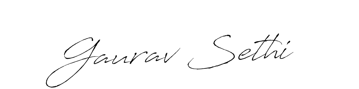 How to make Gaurav Sethi signature? Antro_Vectra is a professional autograph style. Create handwritten signature for Gaurav Sethi name. Gaurav Sethi signature style 6 images and pictures png