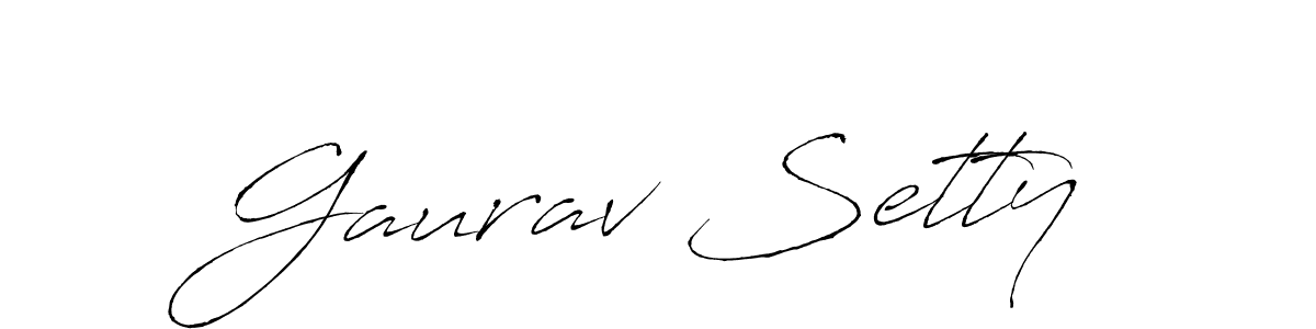 Create a beautiful signature design for name Gaurav Setty. With this signature (Antro_Vectra) fonts, you can make a handwritten signature for free. Gaurav Setty signature style 6 images and pictures png