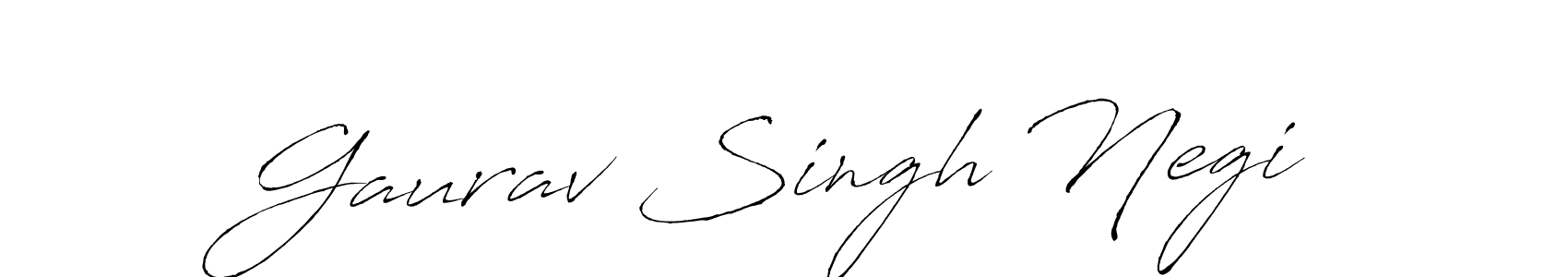 Antro_Vectra is a professional signature style that is perfect for those who want to add a touch of class to their signature. It is also a great choice for those who want to make their signature more unique. Get Gaurav Singh Negi name to fancy signature for free. Gaurav Singh Negi signature style 6 images and pictures png