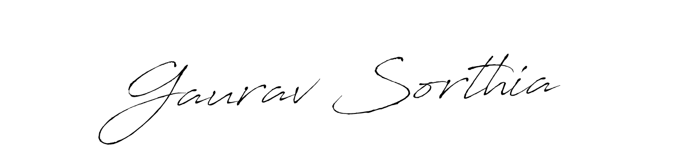 Use a signature maker to create a handwritten signature online. With this signature software, you can design (Antro_Vectra) your own signature for name Gaurav Sorthia. Gaurav Sorthia signature style 6 images and pictures png