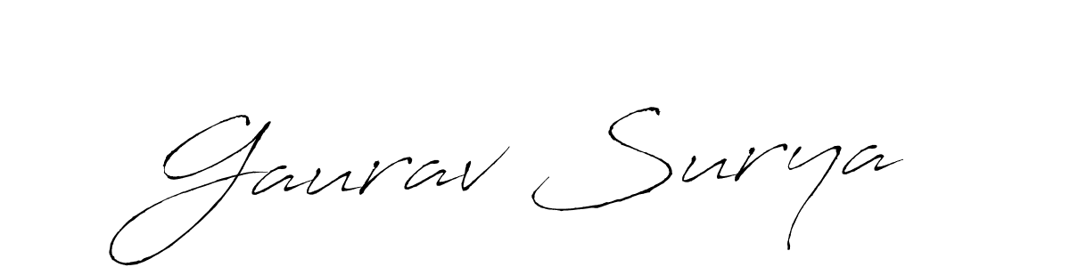 It looks lik you need a new signature style for name Gaurav Surya. Design unique handwritten (Antro_Vectra) signature with our free signature maker in just a few clicks. Gaurav Surya signature style 6 images and pictures png