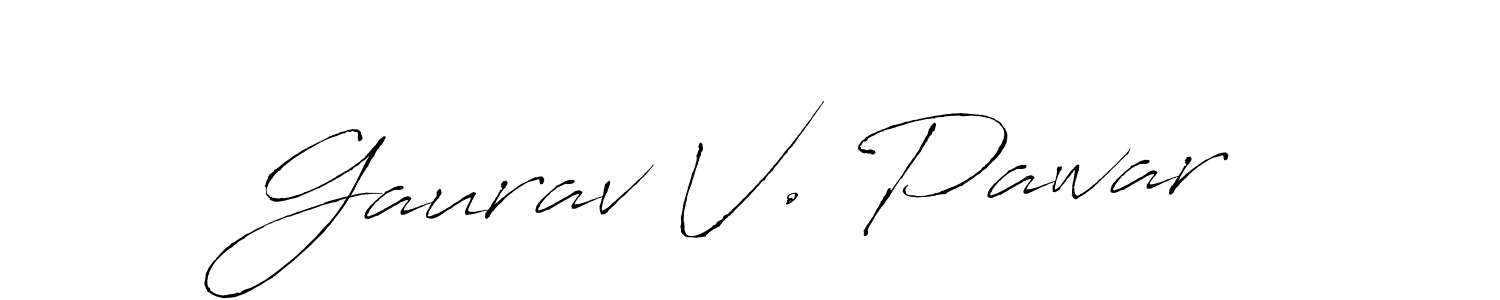 Use a signature maker to create a handwritten signature online. With this signature software, you can design (Antro_Vectra) your own signature for name Gaurav V. Pawar. Gaurav V. Pawar signature style 6 images and pictures png