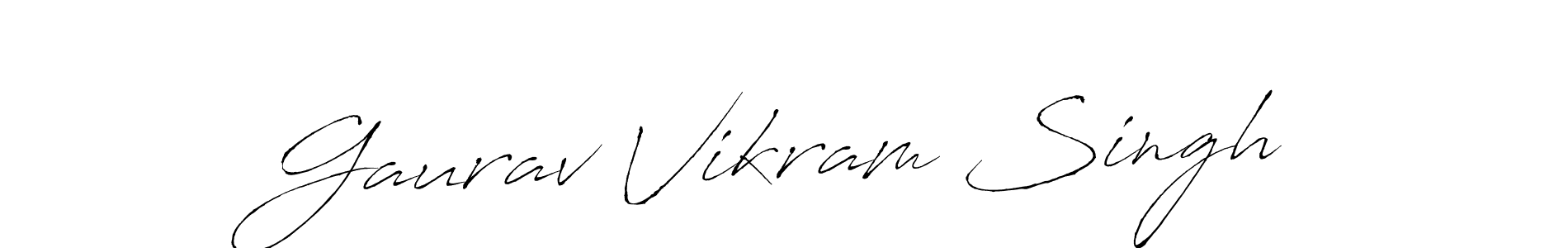 Create a beautiful signature design for name Gaurav Vikram Singh. With this signature (Antro_Vectra) fonts, you can make a handwritten signature for free. Gaurav Vikram Singh signature style 6 images and pictures png