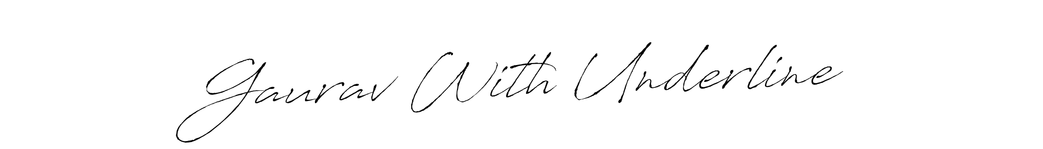 It looks lik you need a new signature style for name Gaurav With Underline. Design unique handwritten (Antro_Vectra) signature with our free signature maker in just a few clicks. Gaurav With Underline signature style 6 images and pictures png