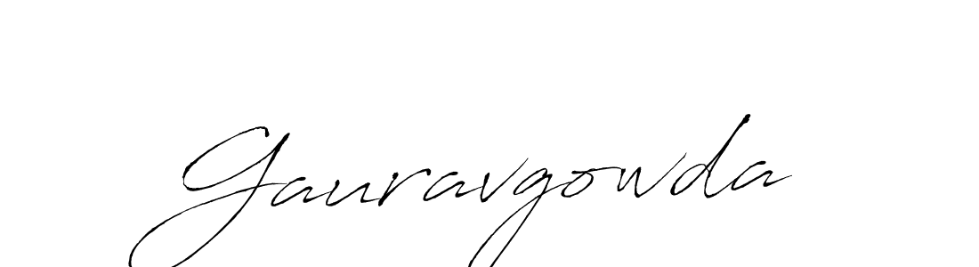 Make a beautiful signature design for name Gauravgowda. With this signature (Antro_Vectra) style, you can create a handwritten signature for free. Gauravgowda signature style 6 images and pictures png