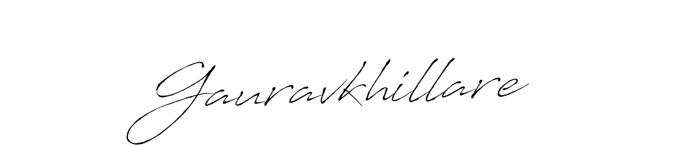 How to make Gauravkhillare signature? Antro_Vectra is a professional autograph style. Create handwritten signature for Gauravkhillare name. Gauravkhillare signature style 6 images and pictures png