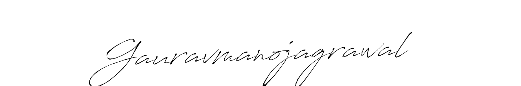 Create a beautiful signature design for name Gauravmanojagrawal. With this signature (Antro_Vectra) fonts, you can make a handwritten signature for free. Gauravmanojagrawal signature style 6 images and pictures png