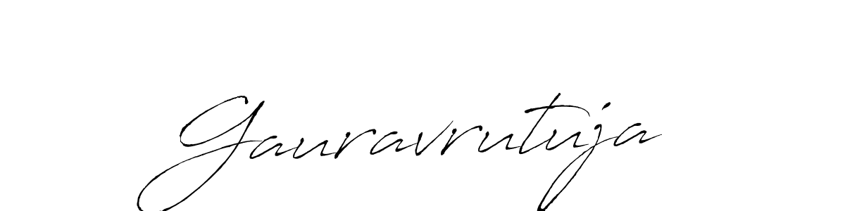 Make a beautiful signature design for name Gauravrutuja. With this signature (Antro_Vectra) style, you can create a handwritten signature for free. Gauravrutuja signature style 6 images and pictures png