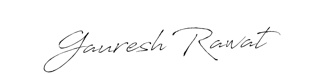 Make a beautiful signature design for name Gauresh Rawat. With this signature (Antro_Vectra) style, you can create a handwritten signature for free. Gauresh Rawat signature style 6 images and pictures png