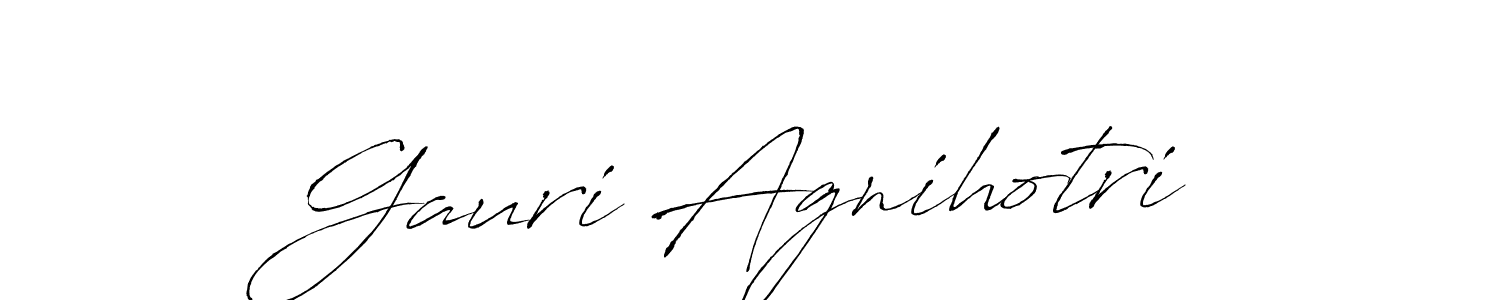 This is the best signature style for the Gauri Agnihotri name. Also you like these signature font (Antro_Vectra). Mix name signature. Gauri Agnihotri signature style 6 images and pictures png