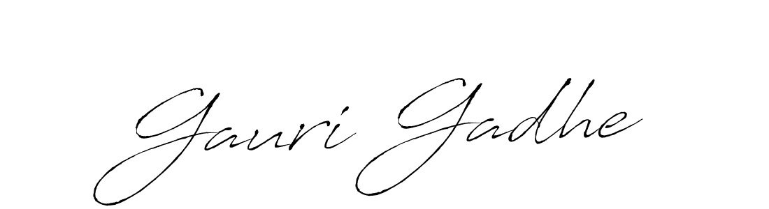How to make Gauri Gadhe signature? Antro_Vectra is a professional autograph style. Create handwritten signature for Gauri Gadhe name. Gauri Gadhe signature style 6 images and pictures png