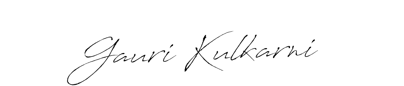 Create a beautiful signature design for name Gauri Kulkarni. With this signature (Antro_Vectra) fonts, you can make a handwritten signature for free. Gauri Kulkarni signature style 6 images and pictures png