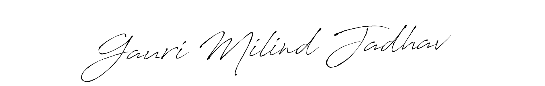 You should practise on your own different ways (Antro_Vectra) to write your name (Gauri Milind Jadhav) in signature. don't let someone else do it for you. Gauri Milind Jadhav signature style 6 images and pictures png
