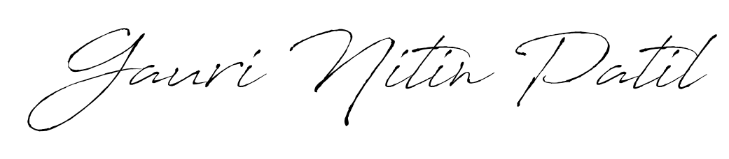 The best way (Antro_Vectra) to make a short signature is to pick only two or three words in your name. For converting this name Gauri Nitin Patil. Gauri Nitin Patil signature style 6 images and pictures png