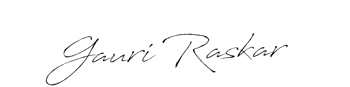 Design your own signature with our free online signature maker. With this signature software, you can create a handwritten (Antro_Vectra) signature for name Gauri Raskar. Gauri Raskar signature style 6 images and pictures png