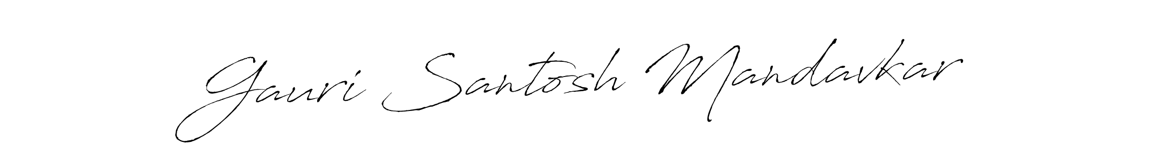 if you are searching for the best signature style for your name Gauri Santosh Mandavkar. so please give up your signature search. here we have designed multiple signature styles  using Antro_Vectra. Gauri Santosh Mandavkar signature style 6 images and pictures png