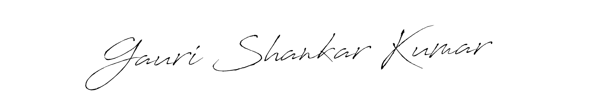 Create a beautiful signature design for name Gauri Shankar Kumar. With this signature (Antro_Vectra) fonts, you can make a handwritten signature for free. Gauri Shankar Kumar signature style 6 images and pictures png