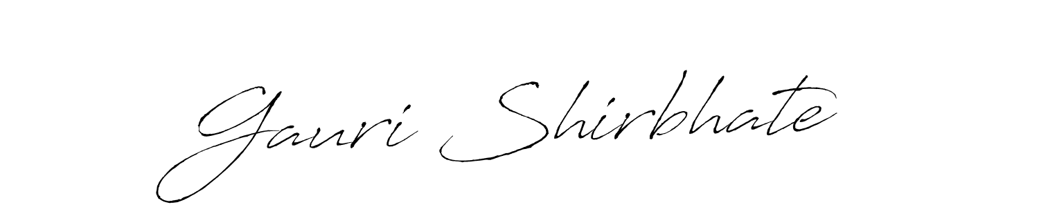 Also we have Gauri Shirbhate name is the best signature style. Create professional handwritten signature collection using Antro_Vectra autograph style. Gauri Shirbhate signature style 6 images and pictures png