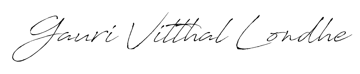An effortless, minimalist signature concept for Gauri Vitthal Londhe using Antro_Vectra design. Clean lines that look great on any document. Gauri Vitthal Londhe signature style 6 images and pictures png