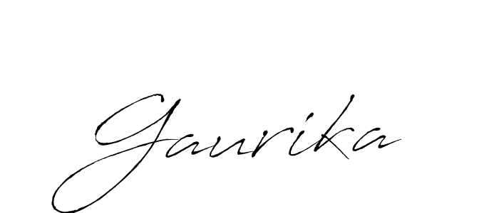 Make a beautiful signature design for name Gaurika. With this signature (Antro_Vectra) style, you can create a handwritten signature for free. Gaurika signature style 6 images and pictures png