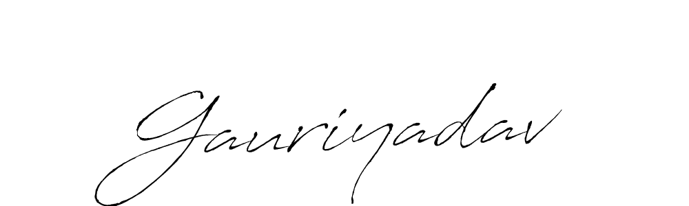 Design your own signature with our free online signature maker. With this signature software, you can create a handwritten (Antro_Vectra) signature for name Gauriyadav. Gauriyadav signature style 6 images and pictures png