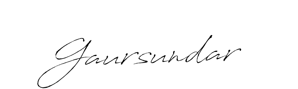 Gaursundar stylish signature style. Best Handwritten Sign (Antro_Vectra) for my name. Handwritten Signature Collection Ideas for my name Gaursundar. Gaursundar signature style 6 images and pictures png